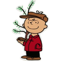 Outlet Peanuts Charlie Brown with Iconic Tree Double Sided Christmas Window Cling Decoration Window