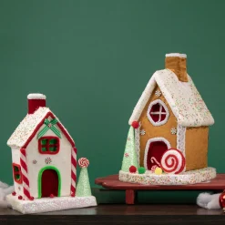 Sale Peppermint Candy House Christmas Decoration - 11" Building Sets