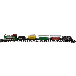 Outlet 18-Piece Black and Green Battery Operated Animated Classic Model Train Set Trains