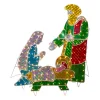 3-Piece Lighted Holographic Christmas Nativity Set Outdoor Decoration - Clear Lights Nativity