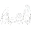 Outlet 3-Piece Lighted Holy Family Nativity Scene Outdoor Christmas Decoration Set Nativity