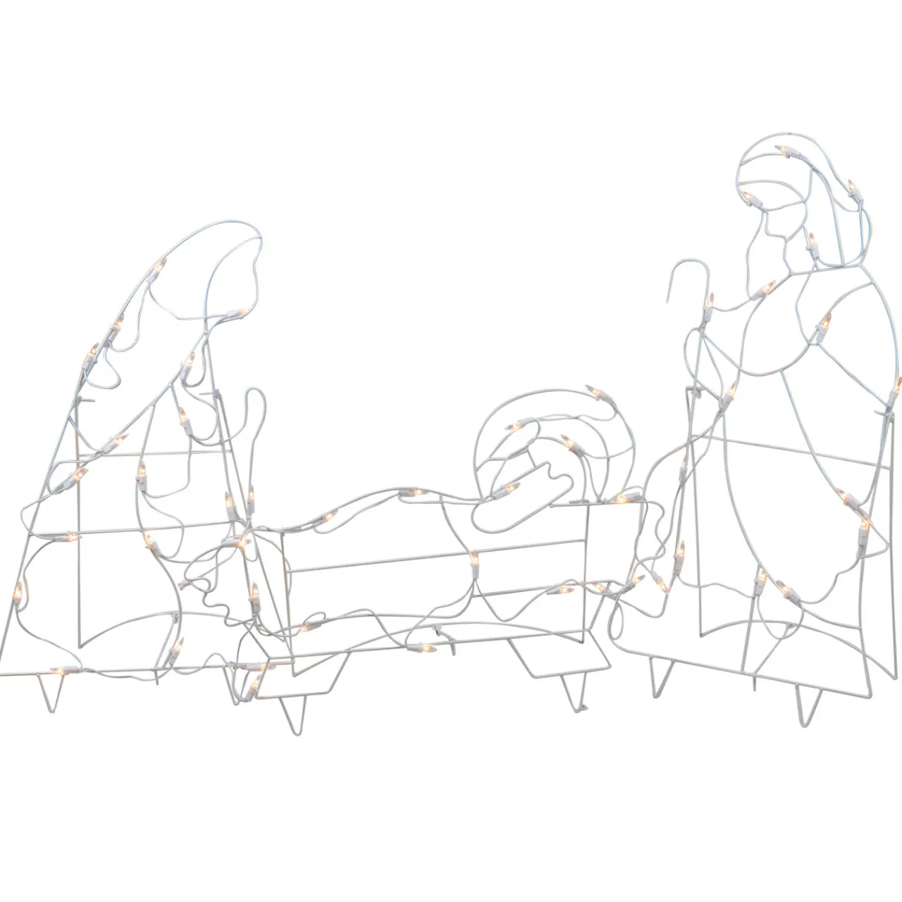 Outlet 3-Piece Lighted Holy Family Nativity Scene Outdoor Christmas Decoration Set Nativity