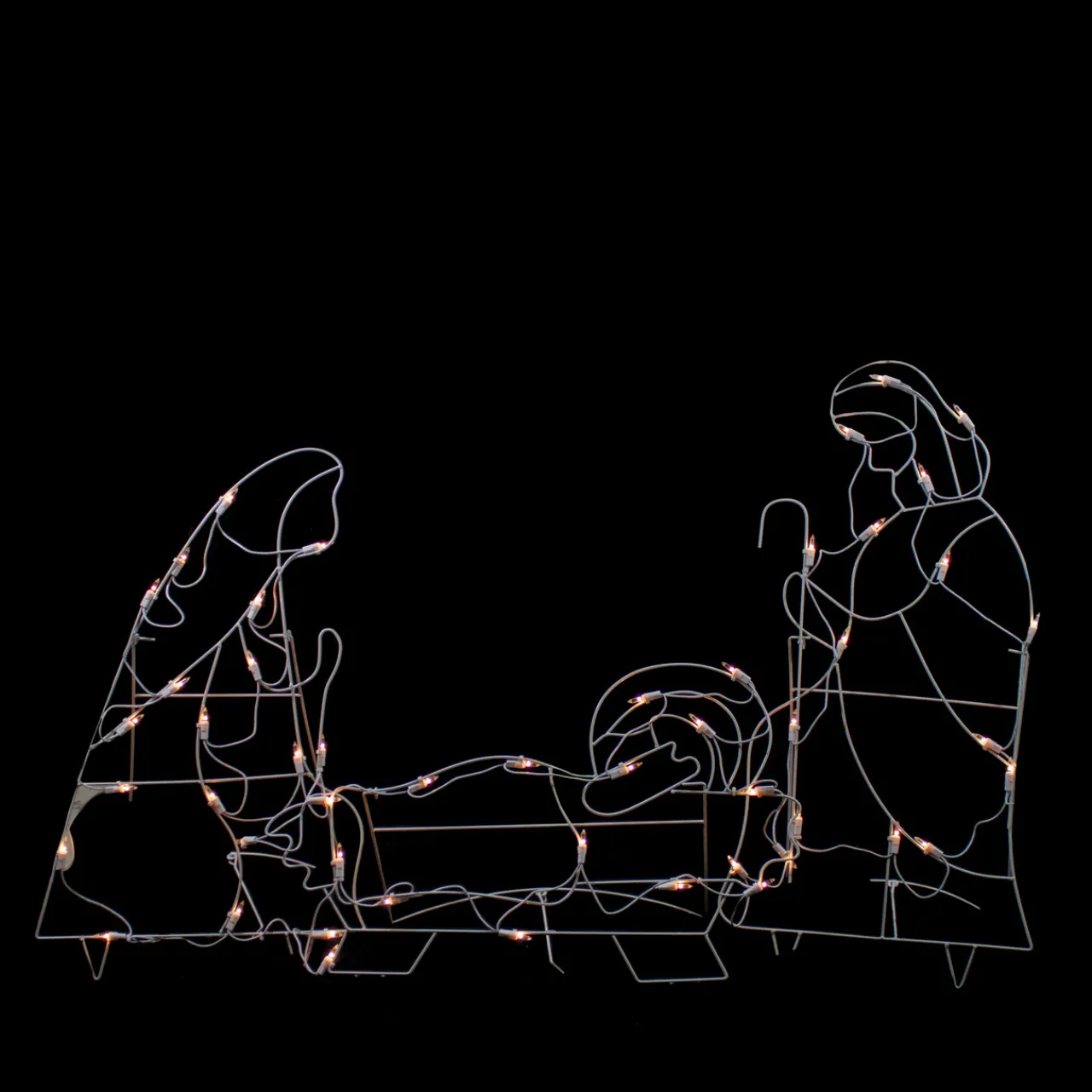 Outlet 3-Piece Lighted Holy Family Nativity Scene Outdoor Christmas Decoration Set Nativity