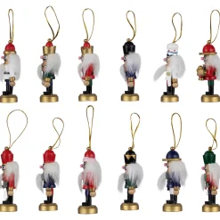 Discount 12-Piece Red and Blue Mini Christmas Nutcracker Ornament Set 3.25" Nutcrackers