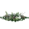 Best Pine and Berries Triple Candle Holder with Iridescent Christmas Ornaments - 32" Candle Holders