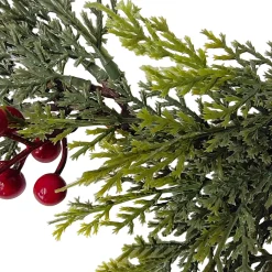 Clearance Pine Cone and Berries Winter Foliage Christmas Wreath - 16" - Unlit Unlit