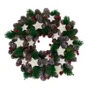 Clearance Pine Cone and Berries with Stars Artificial Christmas Wreath, 10-Inch, Unlit Unlit