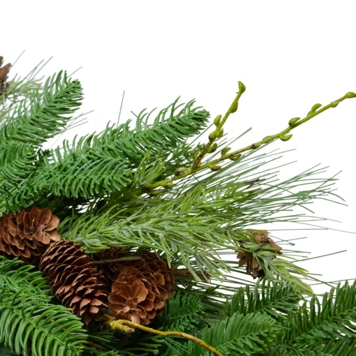 Pine Cone and Cedar Artificial Christmas Wreath - 32-Inch, Unlit Unlit
