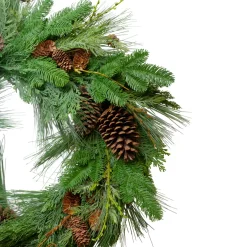 Pine Cone and Cedar Artificial Christmas Wreath - 32-Inch, Unlit Unlit