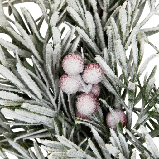 Outlet Pine Cones and Berries Flocked Pine Artificial Christmas Wreath - 20" - Unlit Unlit