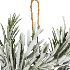 Outlet Pine Cones and Berries Flocked Pine Artificial Christmas Wreath - 20