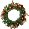 Clearance Pine Foliage with Ornaments Artificial Christmas Wreath - 24" - Unlit Pre Decorated