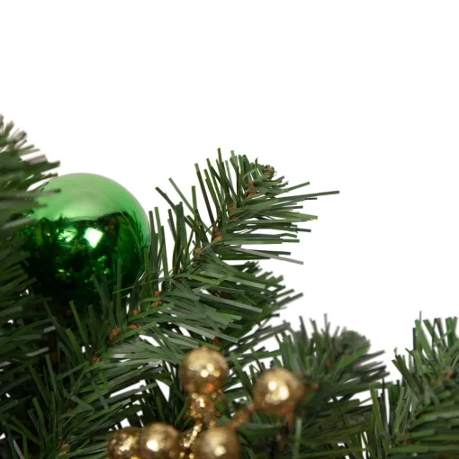 Clearance Pine Foliage with Ornaments Artificial Christmas Wreath - 24" - Unlit Pre Decorated