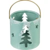 Sale Pine Tree and Star Cutout Tea Light Christmas Candle Holder - 4.25" - Green Candle Holders