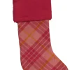 Outlet Pink Plaid Christmas Stocking Stockings