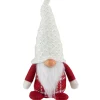 Online Plaid Boy Gnome Christmas Figurine - 9.5" - Red and White Gnomes