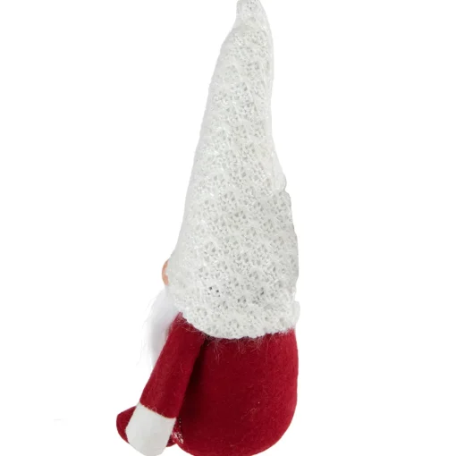 Online Plaid Boy Gnome Christmas Figurine - 9.5" - Red and White Gnomes