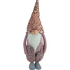 Clearance Plaid Christmas Gnome with Sequin Hat - 24" - Pink and Gray Gnomes