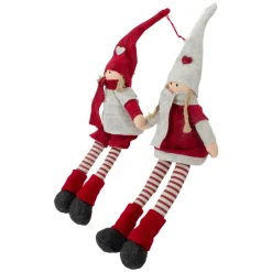 Best Plush Boy and Girl Sitting Christmas Figures - 19