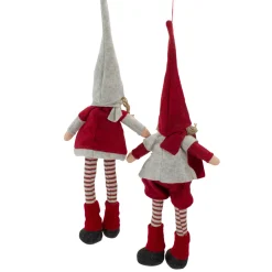 Best Plush Boy and Girl Sitting Christmas Figures - 19