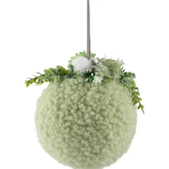 New Plush Christmas Ball Ornament with Winter Foliage - 4