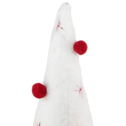 Best Plush Christmas Cone Tree with Pompom Ornaments - 11