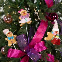 Plush Gingerbread Christmas Picks - 10" - Set of 3 Gingerbread