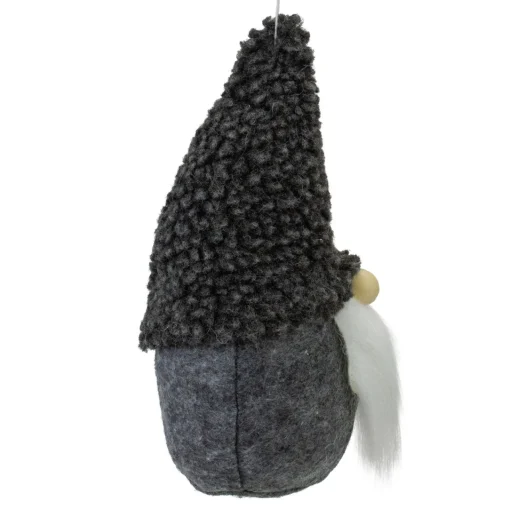 Outlet Plush Gnome Christmas Ornament - 7" - Gray Gnomes