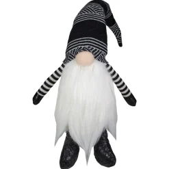 Best Plush Gnome with Striped Arms Christmas Figure - 28" - Black and White Gnomes