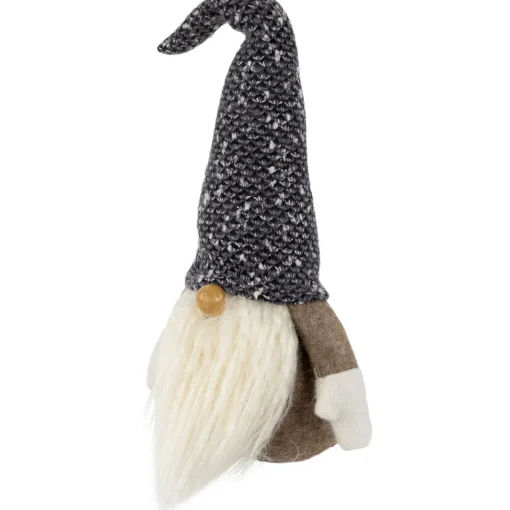 Outlet Plush Gnome with Wooden Nose Christmas Figure - 11" - Brown Gnomes