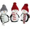 Outlet Plush Penguins with Hats and Matching Scarves Christmas Figures - 6" - Set of 3 Animals