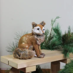 Discount Plush Sitting Fox Figure Animal Decoration - 10.25