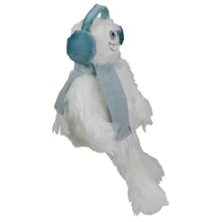 Hot Plush Sitting Yeti with Earmuffs Christmas Figure - 18