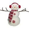 Best Plush Snowman with Button Snowflakes and Earmuffs Christmas Decoration - 21.5" - Snowmen
