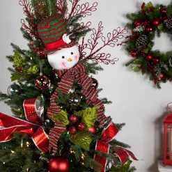 Plush Snowmen in Hats Christmas Ornaments - 12.5