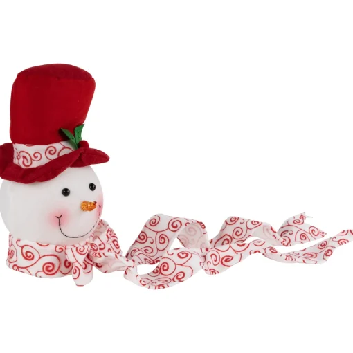 Plush Snowmen in Hats Christmas Ornaments - 12.5" - Set of 3 Snowmen