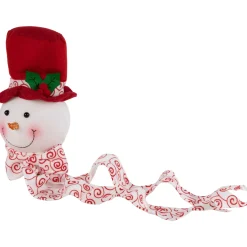 Plush Snowmen in Hats Christmas Ornaments - 12.5