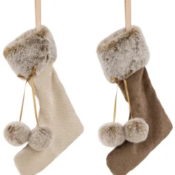 Discount Plush Stockings Christmas Ornaments - 7.5