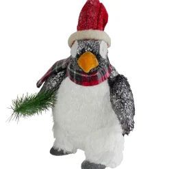 Hot Plush Winter Penguin with Pine Branch Christmas Figure - 13