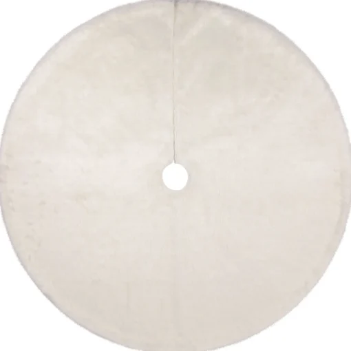 Best Polar Bear Faux Fur Christmas Tree Skirt - 48" - White Cloth|Metal