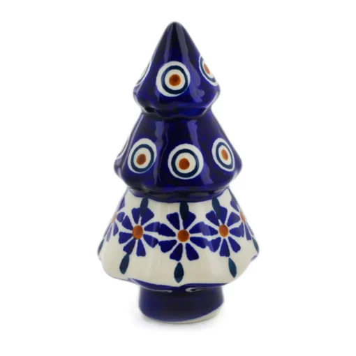 Best Polmedia Polish Pottery Christmas Tree Figurine 5" Peacock Collectibles