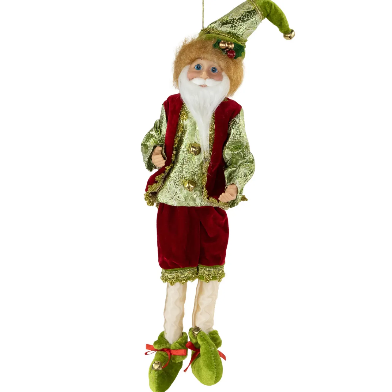 Outlet Poseable Whimsical Elf Christmas Figurine - 18" Elves & Fairies