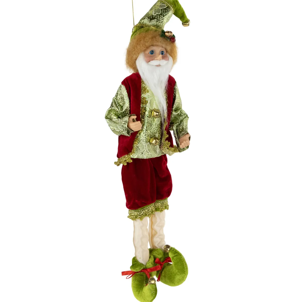 Outlet Poseable Whimsical Elf Christmas Figurine - 18" Elves & Fairies