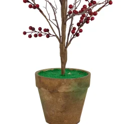 Discount Potted Berry Artificial Christmas Twig Tree - Unlit - 4' Potted