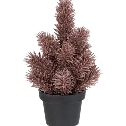 Online Potted Glittered Artificial Pine Christmas Tree - 8.5" - Rose Gold - Unlit Trees