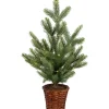 Hot Pre-Lit Artificial Pine Christmas Tree with Basket Base - 20" - Warm White LED Lights Pre-Lit