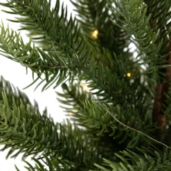 Hot Pre-Lit Artificial Pine Christmas Tree with Basket Base - 20