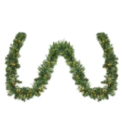 Pre-Lit Ashcroft Cashmere Pine Commercial Christmas Garland - 50' x 14" - Clear LED Lights Commercial
