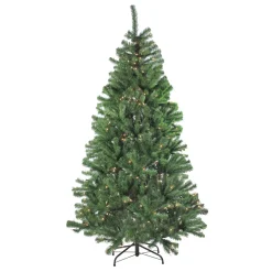 Pre-Lit Battery Operated Artificial Winter Spruce Set - 4-Piece - 6.5' - Clear Lights Pre-Lit