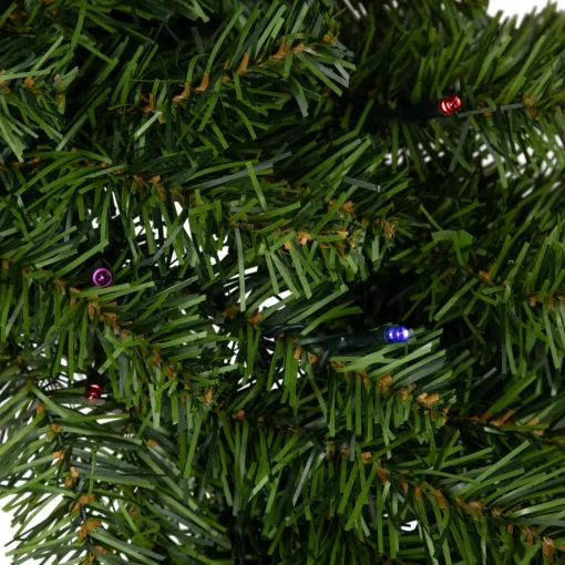 Discount Pre-Lit Battery Operated Canadian Pine Christmas Wreath - 30" - Multi-Color LED Lights Pre Lit